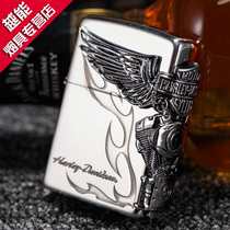 ZIPPO Lighter 1903 Harley Side Eagle Silver Engine HDP-26 Limited Edition Male Zhibao