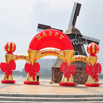  Original princess door wedding arch Inflatable arch Arch Colorful arch Rainbow door wedding air mold