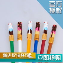 Dili 0509 Pencil Cover Cute Ice Cream Pencil Pencil Cap Extender Pen 6 Pack Student Supplies