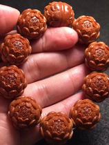 Nuclear carving fans handmade olive nuclear carving bracelets jiu pin Lotus su gong famous chen xiao ling the experiment 1 9 old iron core