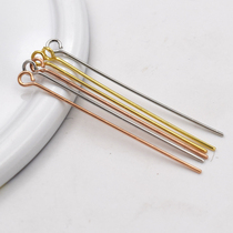 925 sterling silver plated gold 9 pin diy handmade material earring accessories 9-shaped needle fine needle Gold Silver Needle