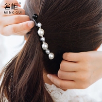 Ponytail hair clip hair twist clip Korean headdress Hair clip jewelry Banana clip Vertical clip Hair ornaments Rhinestone large simple and elegant