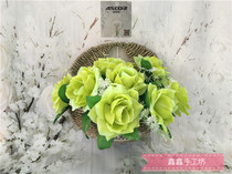 Bobai weaving crafts flower arrangement wall hanging family decoration European style pastoral straw wall hanging