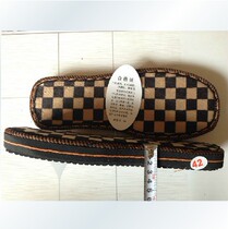  Hand-woven wool slippers Icicle line Scarf line Crocheted shoes non-slip wear-resistant soles