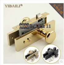 New bright gold ball lock simple American indoor door handle European black antique bedroom wooden door lock