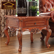 American rural solid wood corner a few with drawer lockers Fang a few phone table solid wood sculptures to make old sofa sides a few