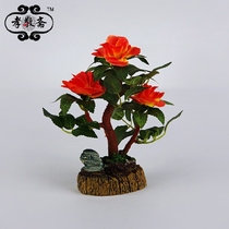Sacrifice burial potted flower tree simulation bonsai evergreen flower storage sacrificial urn