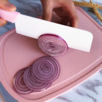 Ceramic kitchen knife Wheat stalk cutting board combination set Ceramic knife cutting board Two-piece set Baby auxiliary food knife chopping board