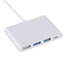Type C USB 3 1 USB-C to 4-Port Hub USB3 0 Adapter 5GBps Fo