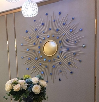 European style creative Wrought iron wall decoration Wall sunglasses Home living room background wall decoration Three-dimensional wall decoration hanging decoration