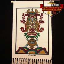 Tibetan red modern simple fashion decorative painting Tibetan style victory building canvas hanging painting living room background frameless murals