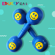 Thickened plastic sound dumbbell kindergarten Primary School students group gymnastics performance art sports activities Taoist toy games