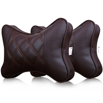 Leather car headrest 3D three-dimensional leather car headrest a pair of Four Seasons General car supplies supermarket