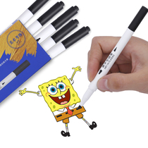 Morning light hook line Pen water-based double-head marker pen quick-dry childrens painting hand-painted thin edge Mark Pen art Black