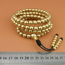 108 10MM pure brass beads suitable for holding mantra and chanting Buddha head Tibetan hand necklace