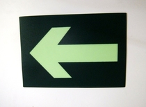 Luminous guide arrow straight arrow left bottom right top arrow fire evacuation guide Arrow