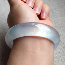 Counter high-end ice seed fluorescent female jade bracelet floating green flower belt certificate Myanmar jade bracelet emerald bracelet