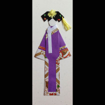 Original handmade origami bookmarks day paper doll postcard Qing Dynasty clothing birthday gift 2