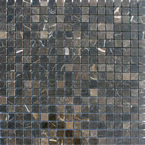 Natural marble mosaic Gold inlaid jade marble Dark brown column wall mosaic