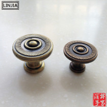 Special sale promotion single hole handle Chinese bronze antique cabinet door drawer handle European style garden furniture round handle