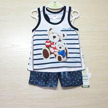 Bang Biole New Summer Boys Cotton Vest Set Bear Home Baby Sleeveless Cover Special Clearance