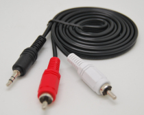 1 point 2 3 5mm one point 2 3 5 turns double Lotus head 2rca computer speaker line Audio audio cable