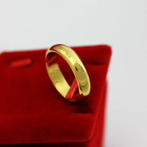 European coin gold gown ring wedding ring brass gilded ring A68 couple simple ring tail ring