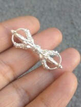 (Fine-cast very fine vajra trumpet) Old silver sand-turning sterling silver exquisite trumpet vajra