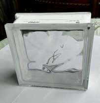 Imported MULIA super white brightness hollow glass brick partition landscape wall 190mm cloud pattern discount special glass