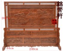 Woodcarving landscape seat screen Chinese style porch partition camphor wood vertical seat screen company Screen furnishings handicrafts