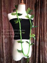 Hawaiian Grass Skirt Dance Necklace Props Dance Props Grass Skirt Dance Performance Props Accessories Seed Necklace Neck Ring