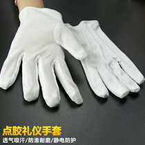 White etiquette gloves driving gloves friendship gloves performance gloves cotton gloves breathable sweat cloth gloves