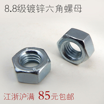 8 8 8 galvanized hexagonal nut 8 grade white zinc Outer hexagonal screw cap M6 8 10 12 12 16 16 18 20