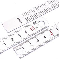 Right-hand Metal Stainless Steel Ruler 15 15 20 30cm Ruler Steel Ruler Thickened Steel Ruler Student Stationery Stainless Steel Graduated University Engineering Mapping Drawing Tool Suit Multifunction