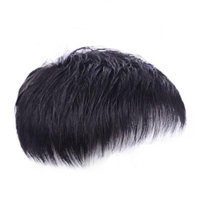 Mens hair cover Clamshell top hair repair Male handsome hair patch Short hair block Real bald hair repair wig Invisible and incognito