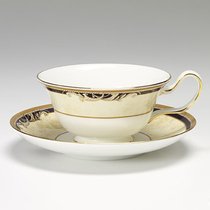 Spot Wedgwood Horn of Abundance Cornucopia Bone China Black Tea Cup and Saucer Made in England