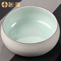 Mingfeng kung fu tea set tea ceremony zero with snowflake glaze tea wash porcelain cup wash ceramic tea wash large tea wash