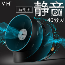 VH small fan USB power supply double leaf silent office desktop student desk small electric fan small countertop electric fan brushless motor fan blade small mini convenient quiet USD socket feather