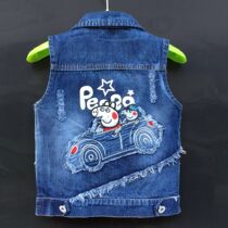 Childrens Cowboy Vest Spring and Autumn Baby 2021 New Baby Vest Boys and Girls Thin Childrens Coat Spring