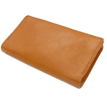 bronck thin zipper long wallet handle bag double-layer card position male and female leather L180902