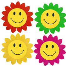 National Day event supplies sports meeting small smiley face flower kindergarten children dance sunflower opening ceremony props exercise