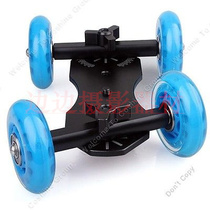 Camera railcar mute small pulley caravan photography dolly camera dolly blue wheel look upscale