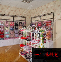 Promotional wrought iron underwear display rack childrens clothing rack floor shoe bag rack folding rack multi-layer storage rack storage rack