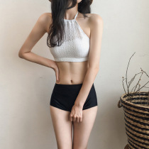 Swimwear women conservative belly small chest gathered steel support thick thin sexy high waist split bikini hot spring