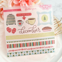 Judy hand-laid tent sticker material SCRAPBOOK Vitriol Paper Stickers Christmas