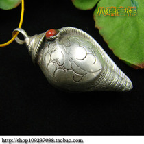 Nepali pure handmade 925 pure silver white sea snail protector pendant pendant