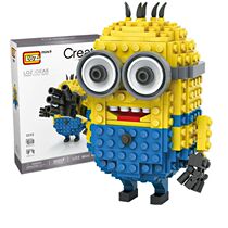 Small grain children building blocks toy yellow people mini grain building blocks patchwork puzzle building blocks assembled toy special focus