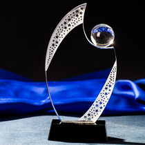 Large trophy Crystal custom company anniversary gift custom graduation gift custom souvenir custom