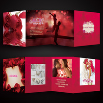 Wedding album psd material beautiful wedding folding page wedding advertising