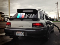 Suitable for carbon fiber 93-01 Imprets IMPREZA GC8 GF WRX STI 2 5i 1 5 Tail center wing